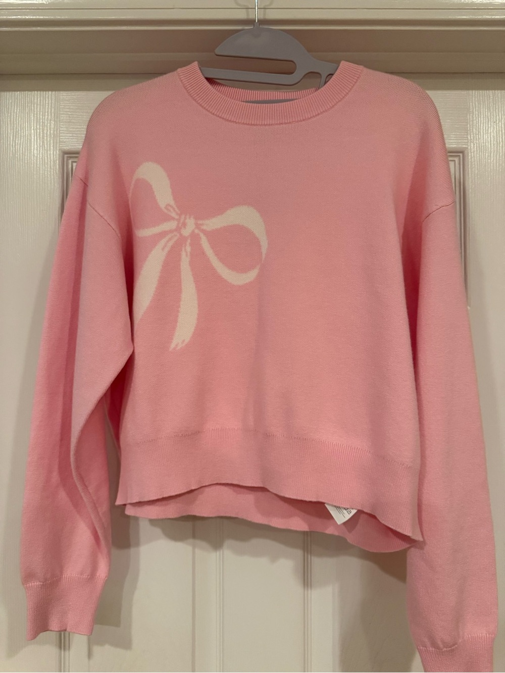 Pink bow sweater